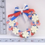 Dolls House Wreath 4th July USA Flag Miniature Door Decoration 1:12 Scale