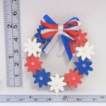 Dolls House Wreath Red Blue and White Miniature Door Decoration 1:12 Scale