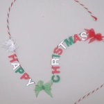 Dolls House Happy Christmas Garland Miniature Decoration 1:12 Scale