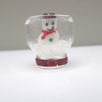 Dolls House Snowman in a Glass Bowl 1:12 Scale Miniature Christmas Decoration