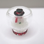Dolls House Snowman in a Glass Bowl 1:12 Scale Miniature Christmas Decoration