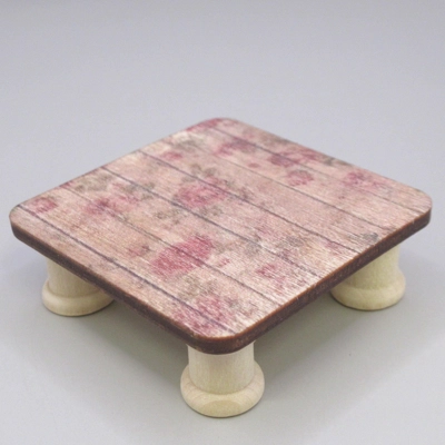 Dolls House Table Roses Pattern Low Coffee Occasional Miniature Furniture 1:12 Scale