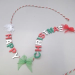 Dolls House Happy Christmas Garland Miniature Decoration 1:12 Scale