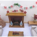 Dolls House Merry Christmas Garland Miniature Decoration 1:12 Scale