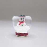 Dolls House Snowman in a Glass Bowl 1:12 Scale Miniature Christmas Decoration