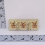 Dolls House Coat Hooks Teddy Bears Miniature Nursery Clothes Towel Wall Rail 1:12 Scale