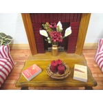 Dolls House Red Candles in a Basket Miniature Decor Accessory 1:12 Scale