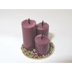 Dolls House Candles on a Gold Coloured Tray Miniature Accessory 1:12 Scale