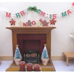 Dolls House Merry Christmas Garland Miniature Decoration 1:12 Scale