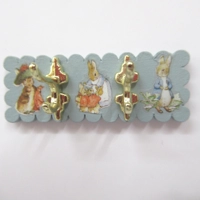Dolls House Coat Rack Hooks Peter Rabbit Blue Nursery Miniature Clothes Robe Towel 1:12 Scale