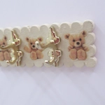 Dolls House Coat Hooks Teddy Bears Miniature Nursery Clothes Towel Wall Rail 1:12 Scale