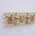 Dolls House Coat Hooks Teddy Bears Miniature Nursery Clothes Towel Wall Rail 1:12 Scale