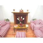 Dolls House Red Candles in a Basket Miniature Decor Accessory 1:12 Scale