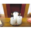 Dolls House Candles on a Brass Coloured Decorated Oval Tray 1:12 Scale Miniature Accessories