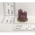 Dolls House Candles on a Gold Coloured Tray Miniature Accessory 1:12 Scale