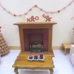 Dolls House Christmas Garland Red Silver 1:12th Scale Xmas Decoration