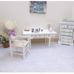 Dolls House Hat Lilac Ribbon and Satin Bow Miniature Clothes 1:12 Scale