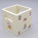 Dolls House Toy Box Crate Winnie the Pooh Theme Miniature Nursery Playroom Accessory 1:12 Scale