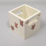 Dolls House Toy Box Crate Teddy Bear Theme Miniature Nursery Playroom Accessory 1:12 Scale