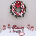 Dolls House Perfume Bottles Tray & Necklace Red Silver 1:12th Scale Dressing Table Miniatures