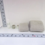 Dolls House Towels Grey with Matching Bath Salts and Ornament Jars 1:12th Scale Bathroom Miniatures