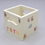Dolls House Toy Box Crate Winnie the Pooh Theme Miniature Nursery Playroom Accessory 1:12 Scale
