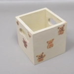 Dolls House Toy Box Crate Teddy Bear Theme Miniature Nursery Playroom Accessory 1:12 Scale