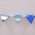 Dolls House Bunting Miniature Seaside Beach House Hut 10 Wood Flags 1:12 Scale