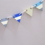 Dolls House Bunting Miniature Seaside Beach House Hut 10 Wood Flags 1:12 Scale