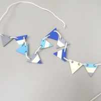 Dolls House Bunting Miniature Seaside Beach House Hut 10 W..