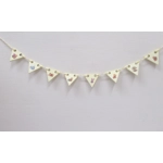 Dolls House Nursery Bunting Winnie the Pooh 8 Miniature Wood Flags 1:12 Scale