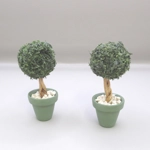 Dolls House Topiary Trees in Green Terracotta Pots Handmade 1:12th Scale Miniature Garden