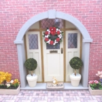 Dolls House Wreath Hearts and Roses Miniature Door Decoration 1:12th Scale