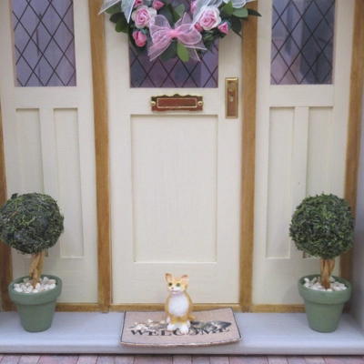 Dolls House Topiary Trees in Green Terracotta Pots Handmade 1:12th Scale Miniature Garden