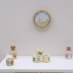 Dolls House Nursery Clock Winnie the Pooh Miniature Wall Decor 1:12th Scale