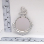 Dolls House Mirror Anchor Shape Nautical Beach Theme Frame Painted Silver Miniature 1:12th Scale
