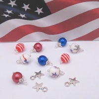 Dolls House 4th July Tree Ornaments 12 Miniature Baubles and Stars 1:12th Scale