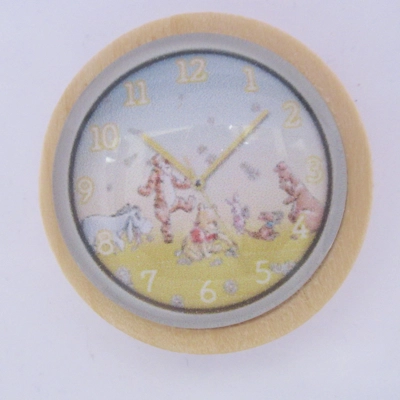 Dolls House Nursery Clock Winnie the Pooh Miniature Wall Decor 1:12th Scale