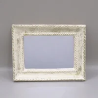 Dolls House Mirror Vintage Style Cream and Gold Colours Miniature Decor 1:12 Scale
