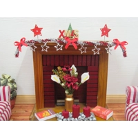Dolls House Christmas Garland Red & Silver with Miniature ..