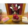 Miniature Red Candles in a Basket Dolls House Decor Accessory 1:12 Scale