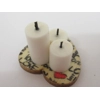 Miniature Candles on a Love Heart Dolls House Decor Accessory 1:12 Scale