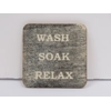 Dolls House Bathroom Black Sign Wash Soak Relax 1:12th Scale Wall Decor