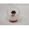 Dolls House Snowman in a Glass Bowl Christmas Ornament 1:12 Scale Miniature Xmas Decoration