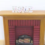 Dolls House Home Word White Decorated Miniature Decor Accessory 1:12th Scale