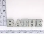 Dolls House BATHE Word Blue Letters 1:12 Scale Bathroom Miniature