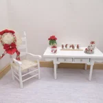 Dolls House Love Word White with Roses Miniature Decor 12th Scale