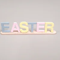 Dolls House Easter Word Hand Painted in Pastel Colours 1:1..