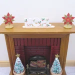 Dolls House Noel Word White Decorated 1:12 Scale Christmas Ornament