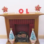 Dolls House Noel Word Red & White Christmas Decoration 1:12 Scale